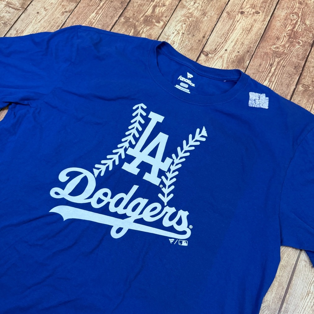 Fanatics MLB Los Angeles Dodgers T Shirt Mens Extra Large Blue Graphic Tee